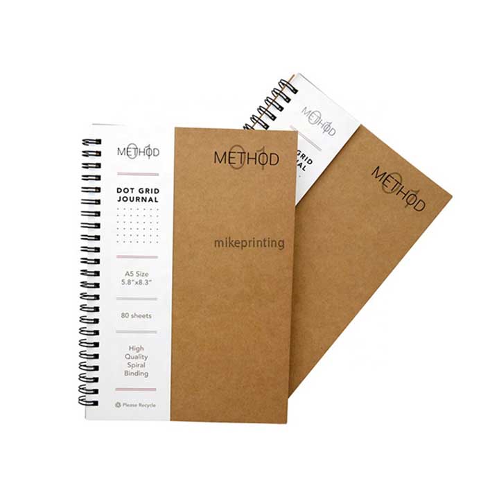 Spiral Binding Kraft Paper Dotted Noteboo